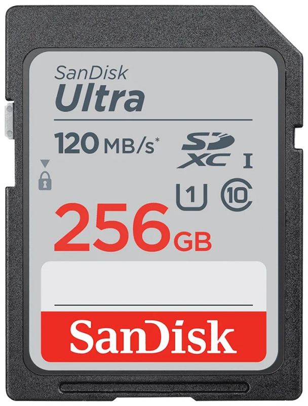 КАРТА ПАМЯТИ 256GB SANDISK ULTRA SDXC CLASS 10 UHS-I (120/10 MB/S)