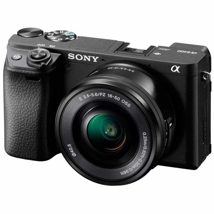 ФОТОАППАРАТ SONY ALPHA ILCE-6400 KIT E PZ 16–50 ММ F3.5–5.6 OSS (SELP1650),ЧЕРНЫЙ